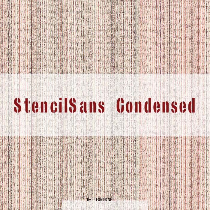 StencilSans Condensed example